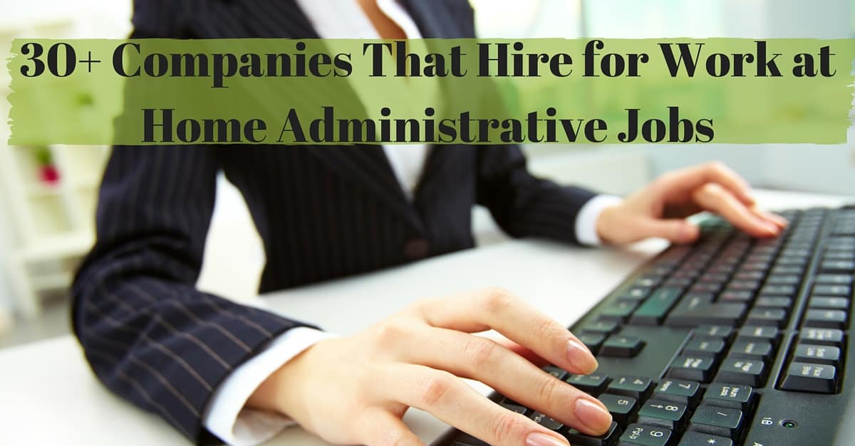 administrative work from home jobs